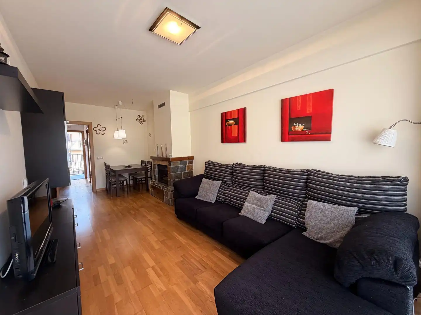 Living room of Flat for sale in Sort  with Heating, Storage room and Furnished