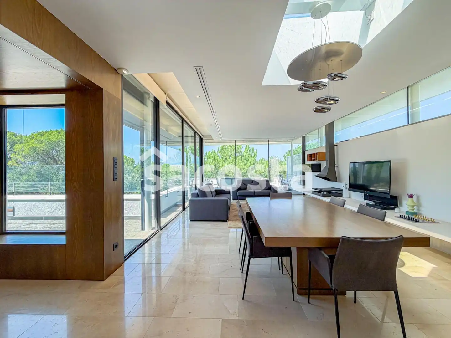 Sala de estar de Casa o chalet en venta en Caldes de Malavella con Aire acondicionado, Calefacción y Jardín privado