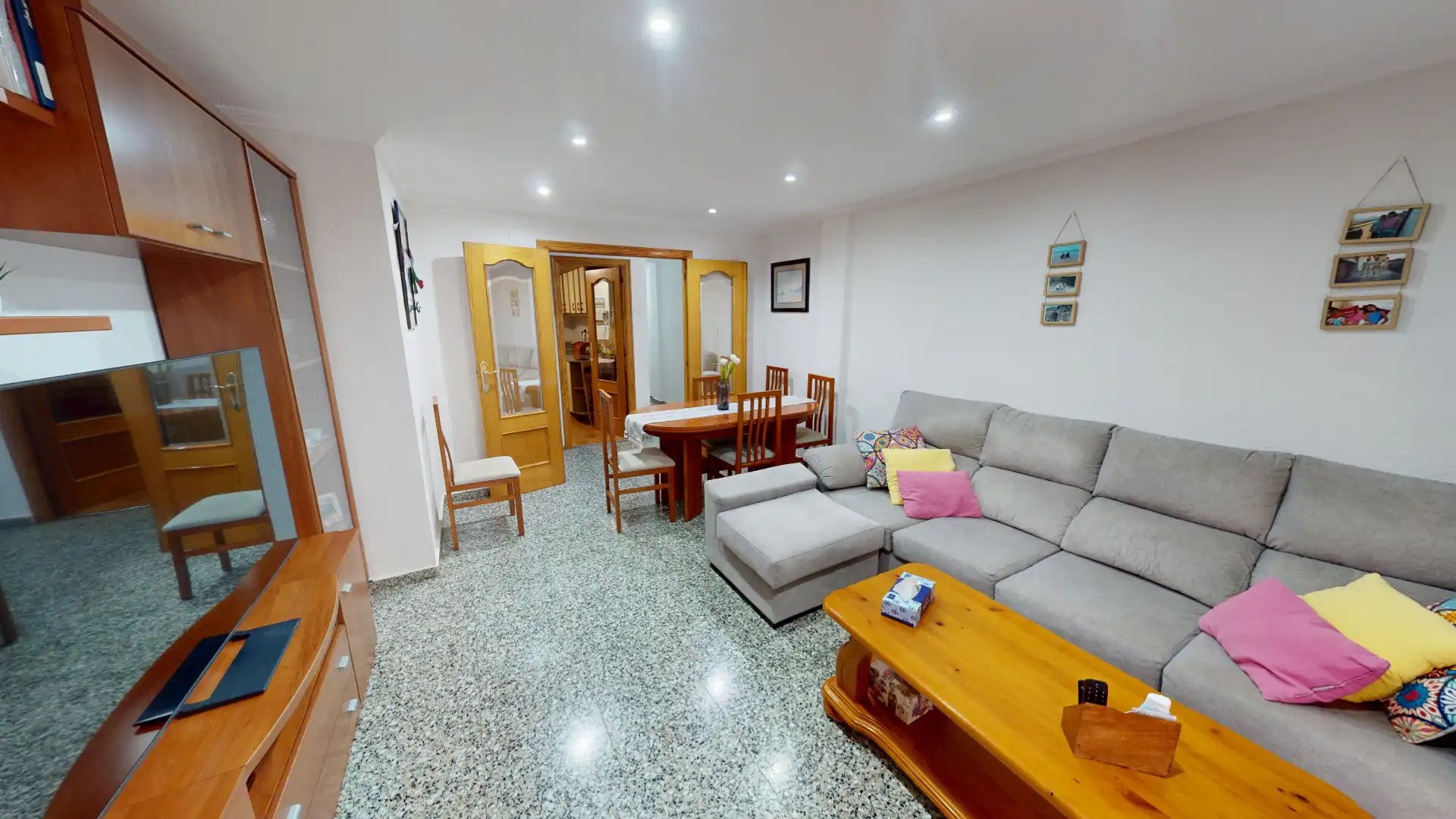 Sala de estar de Piso en venta en Mutxamel con Amueblado y Balcón