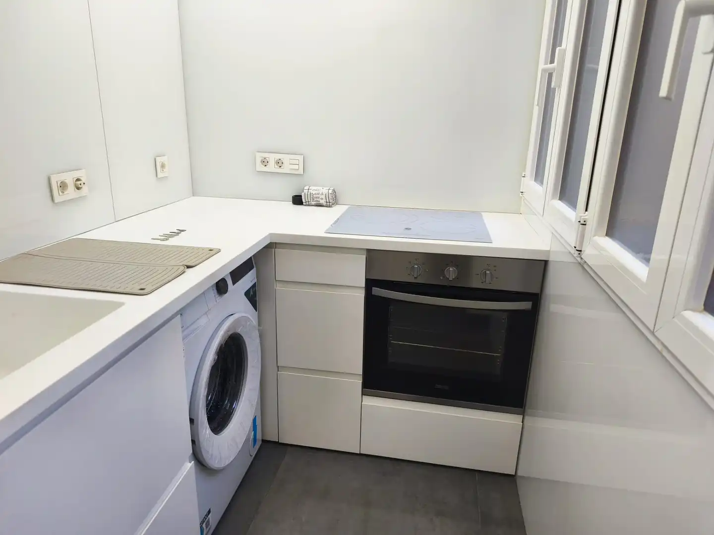 Küche von Wohnung zur untervermieten in Leganés mit Heizung, Möbliert und Waschmaschine
