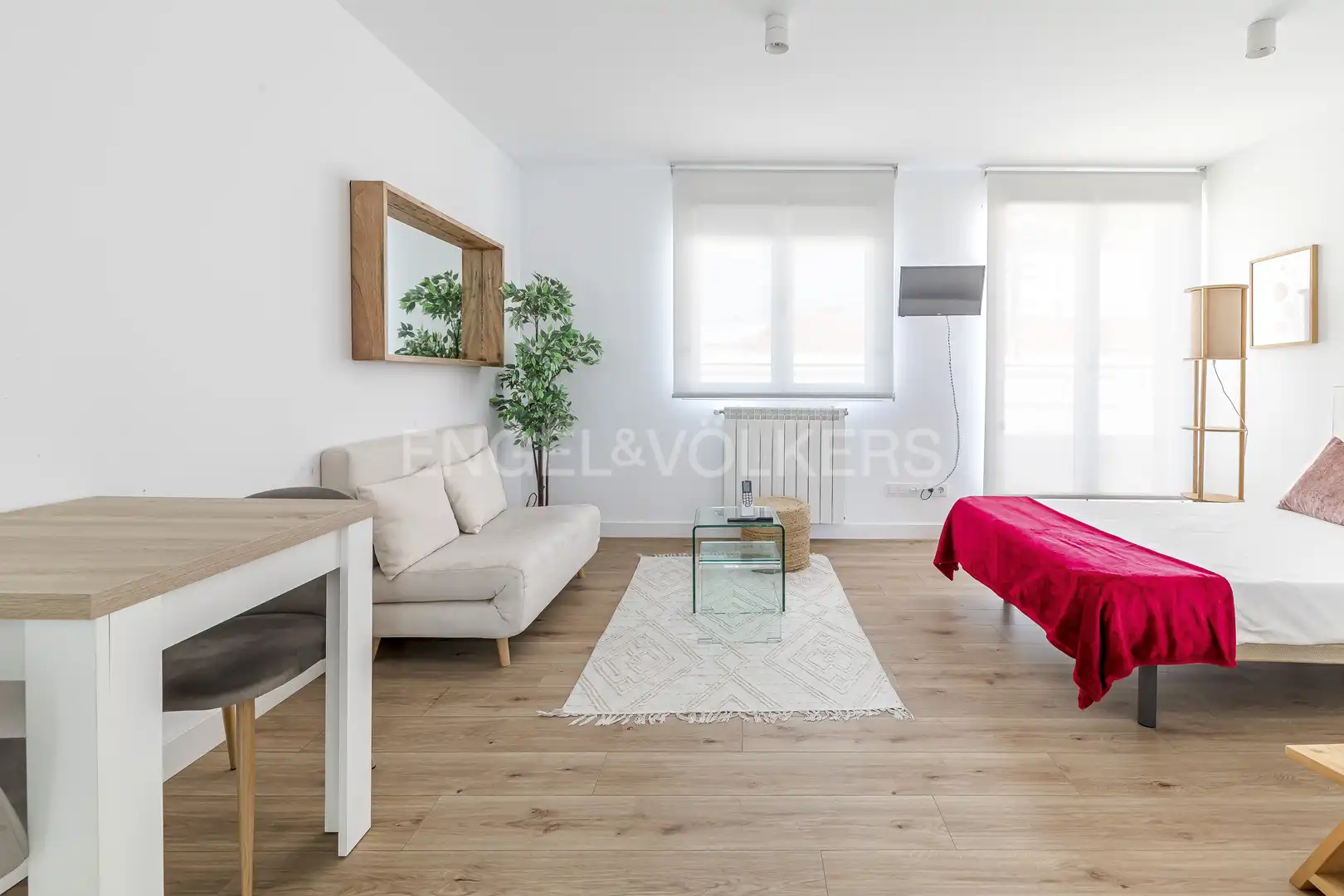 Sala de estar de Apartamento de alquiler en Madrid con Aire acondicionado, Calefacción y Terraza