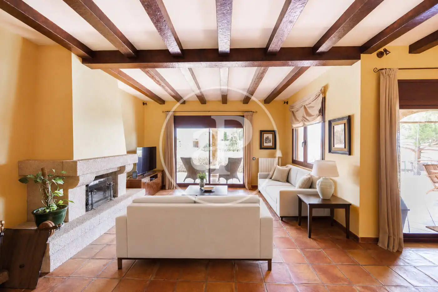 Sala de estar de Casa o chalet en venta en Argentona con Aire acondicionado, Calefacción y Jardín privado