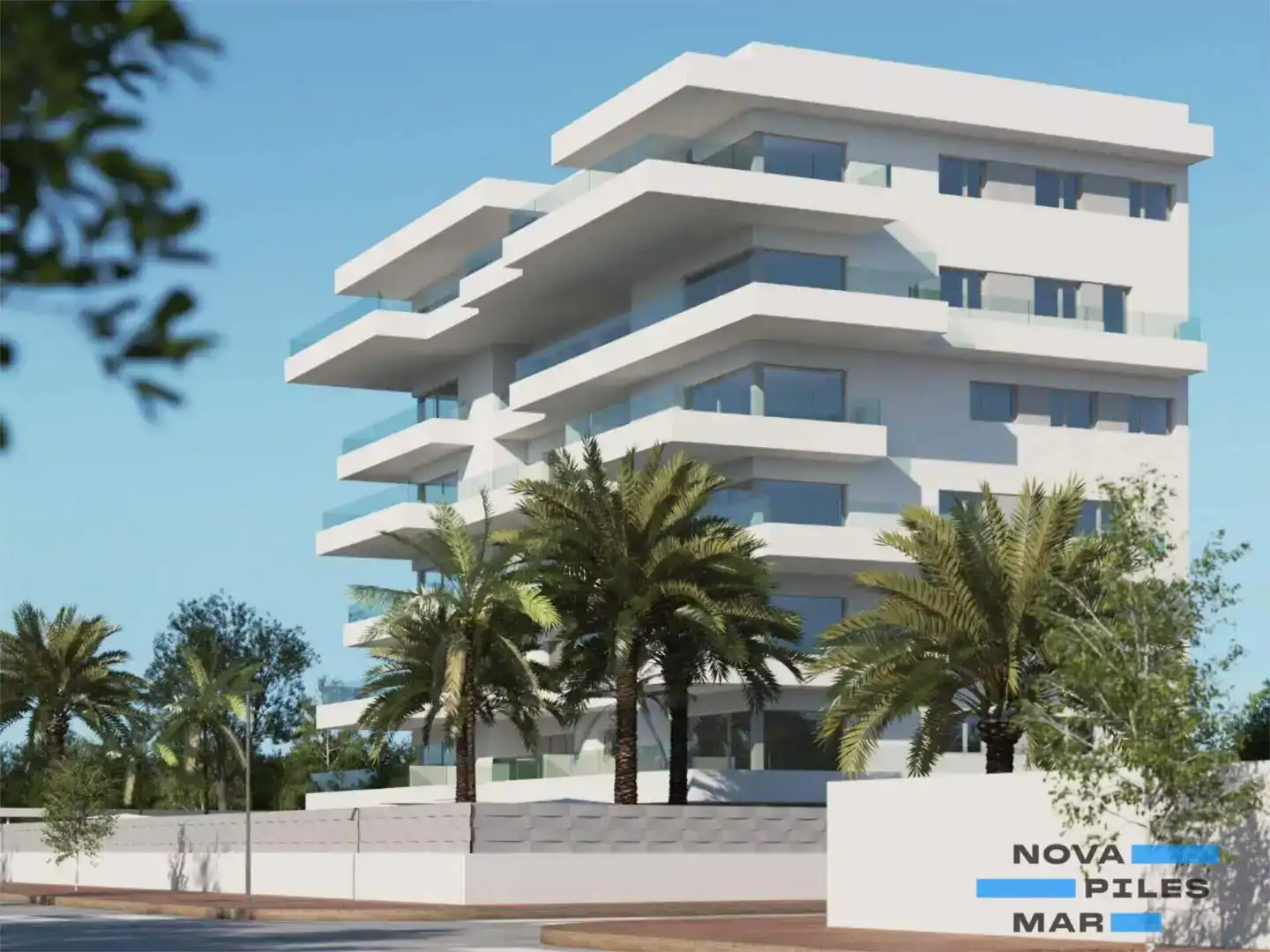 Vista exterior de Pis en venda en Piles amb Aire condicionat, Piscina i Balcó