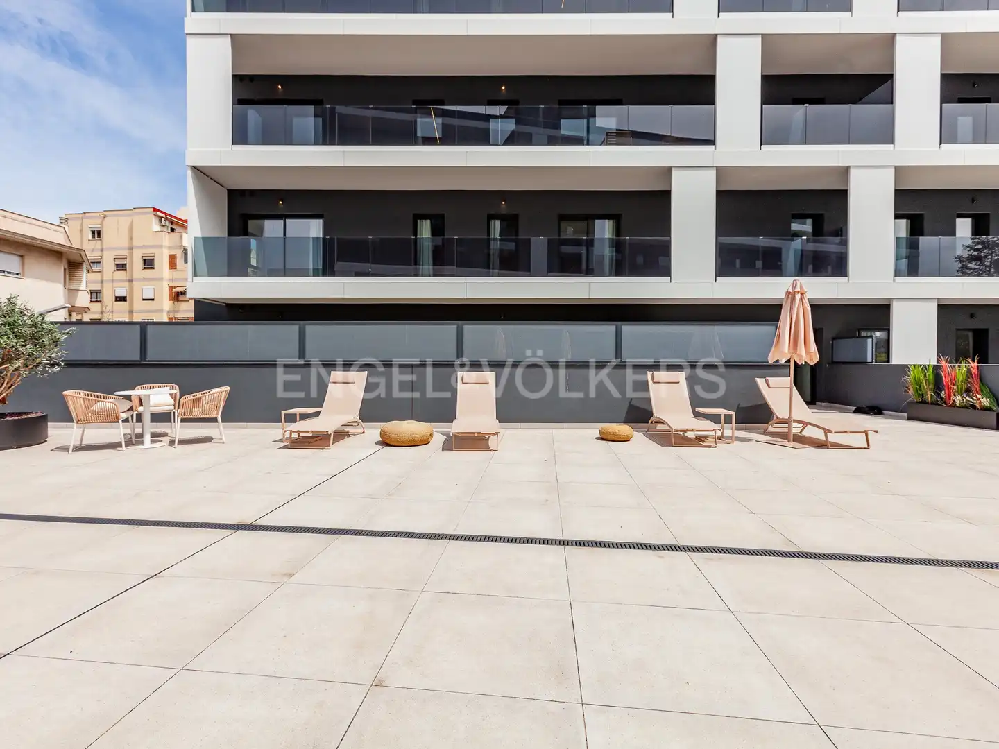 Terraza de Piso de alquiler en Esplugues de Llobregat con Aire acondicionado, Calefacción y Jardín privado