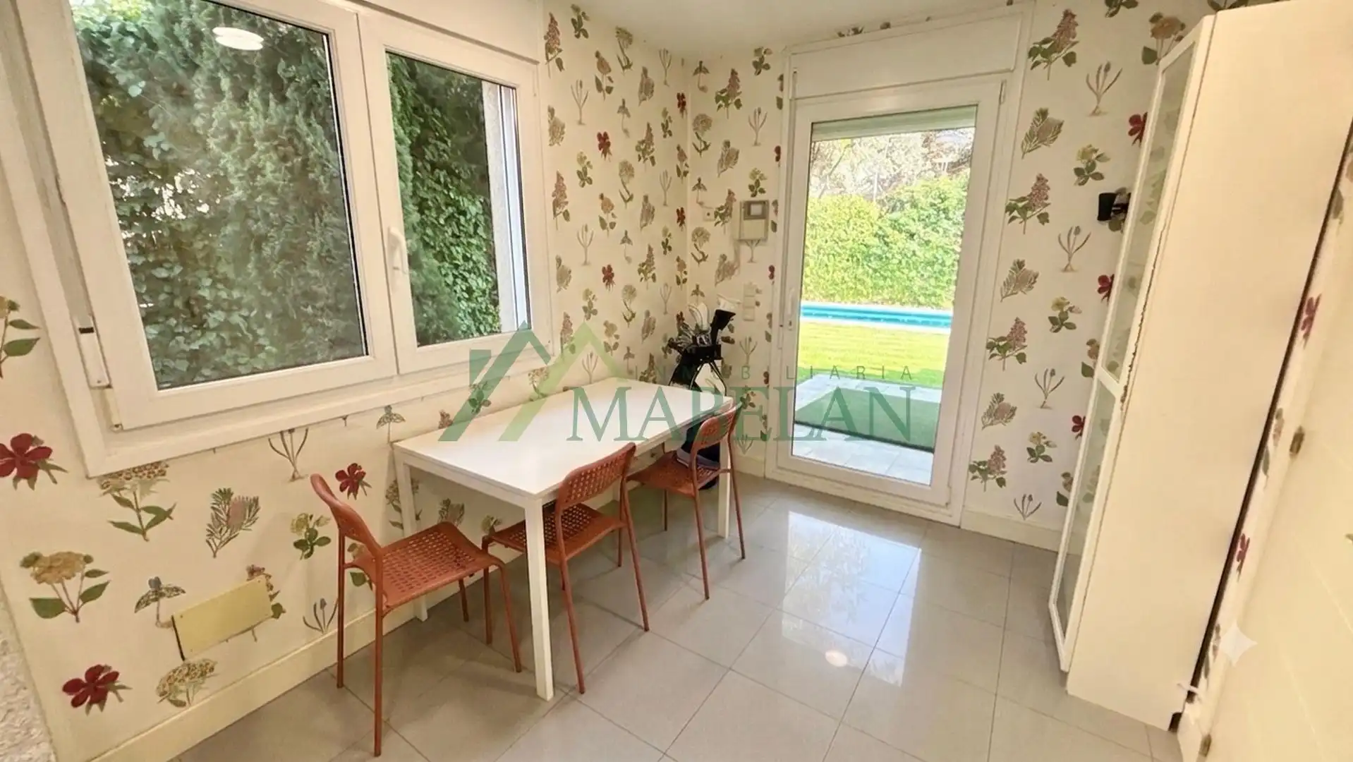 Garten von Einfamilien-Reihenhaus zur Miete in Madrid mit Klimaanlage, Privatgarten und Terrasse