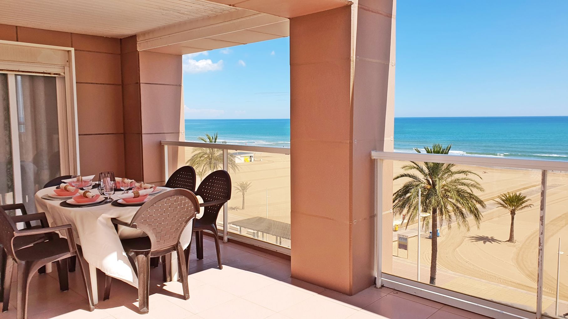 Terrassa de Apartament de lloguer en Gandia amb Terrassa, Moblat i Forn