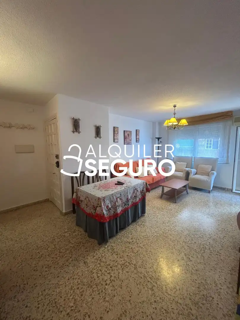 Living room of Flat for rent in Granada  with Air Conditioner, Terrace and Furnished