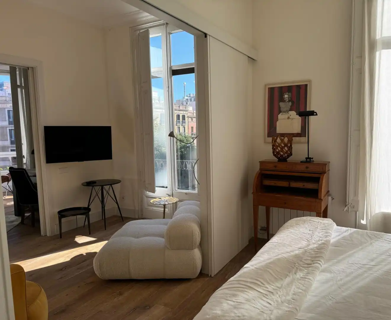 Dormitori de Pis de lloguer en Barcelona amb Aire condicionat, Calefacció i Parquet