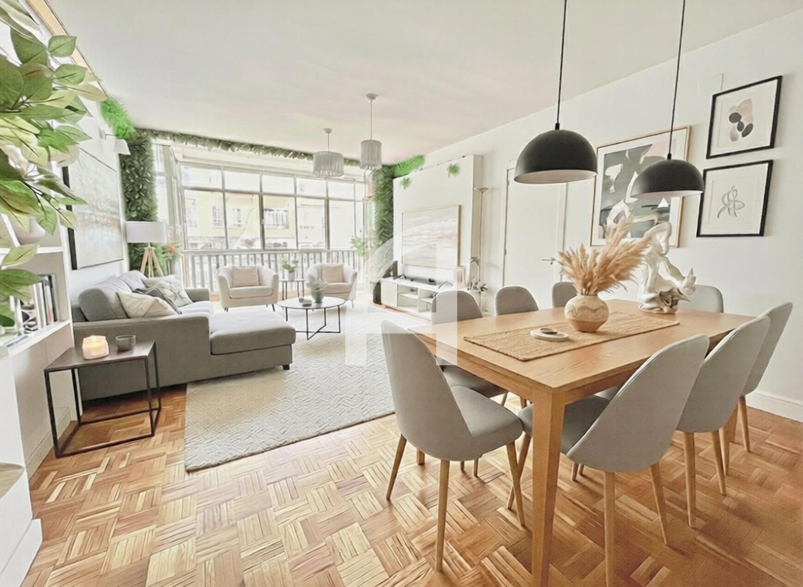 Living room of Flat for sale in  Madrid Capital  with Heating and Terrace