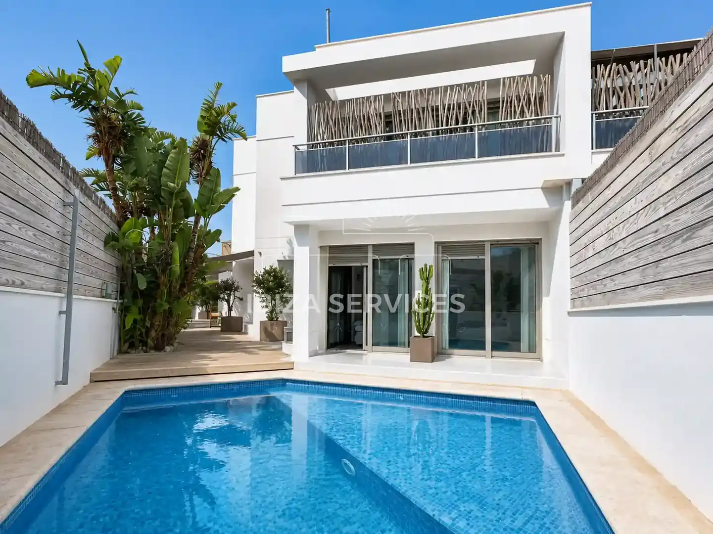 Exterior view of Houses for sale in Eivissa  with Air Conditioner and Swimming Pool