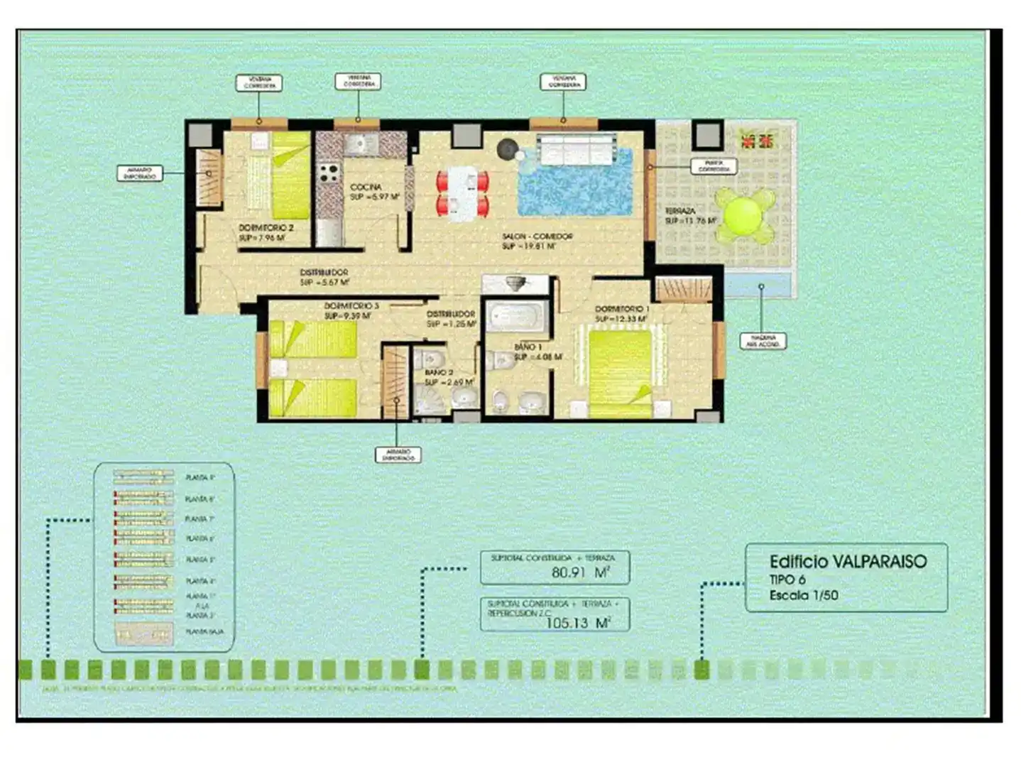 Piso de alquiler en Oropesa del Mar / Orpesa con Aire acondicionado, Piscina y Amueblado