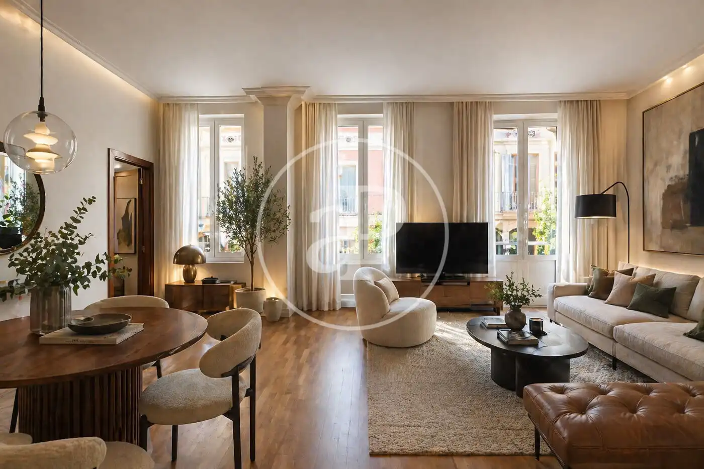 Sala de estar de Piso en venta en  Barcelona Capital con Calefacción y Terraza