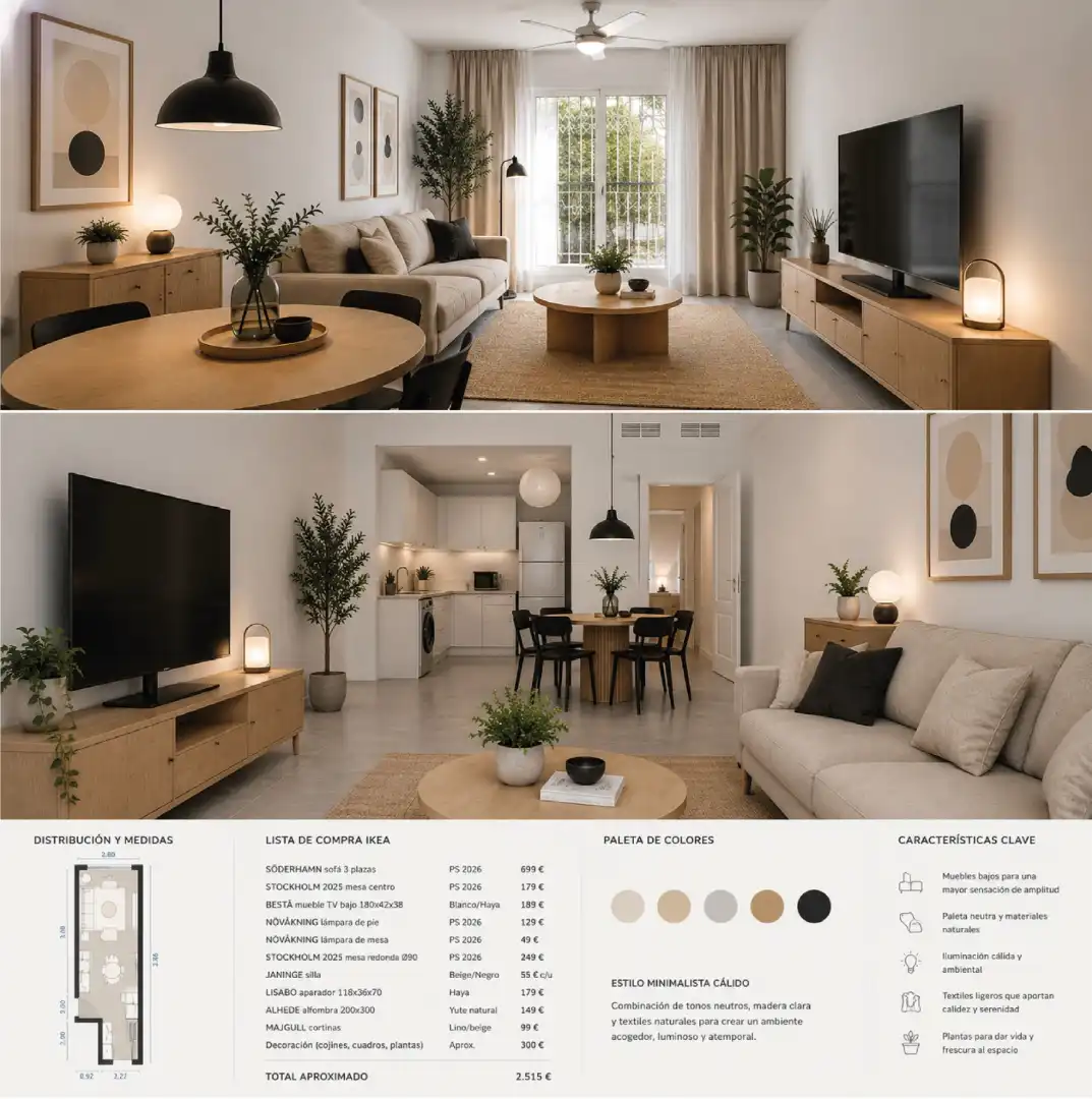 Sala de estar de Apartamento en venta en Málaga