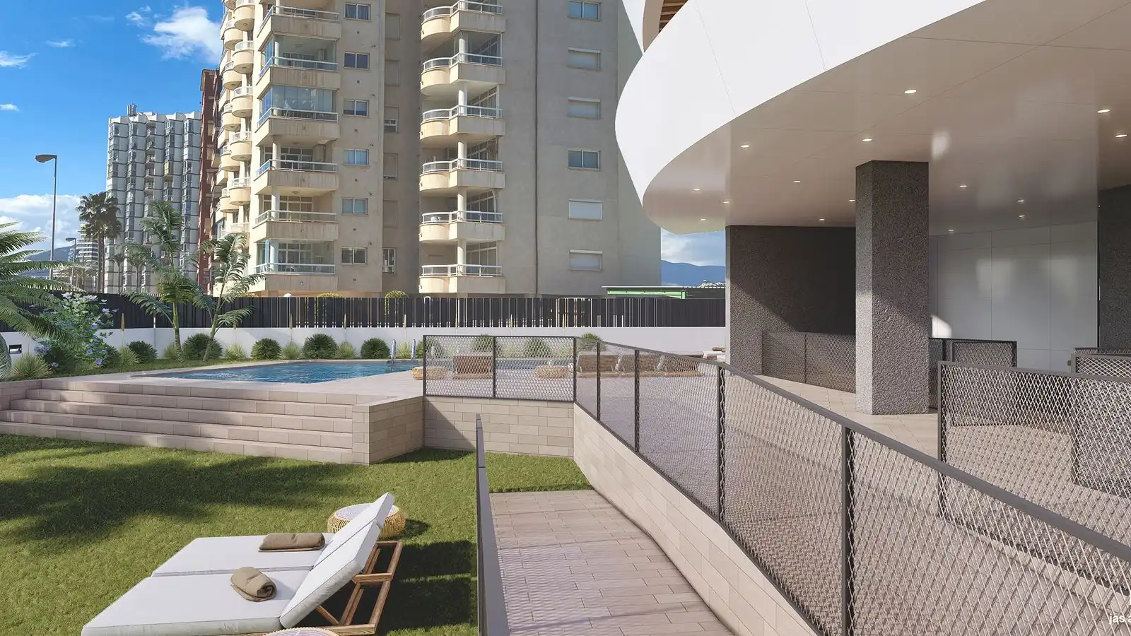 Terraza de Apartamento en venta en Calpe / Calp con Aire acondicionado, Calefacción y Terraza