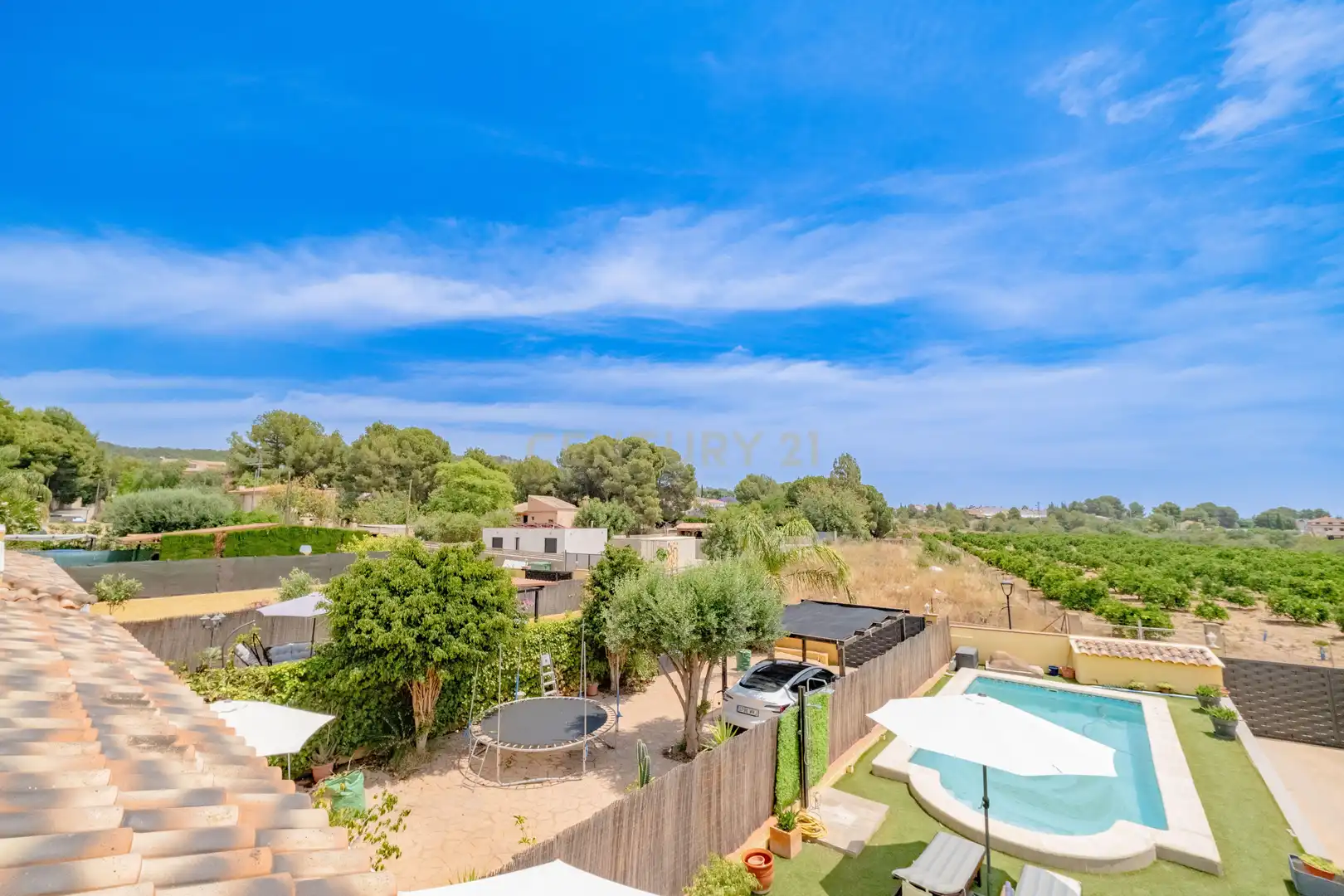 Jardín de Casa adosada en venta en Náquera con Trastero, Piscina y Horno