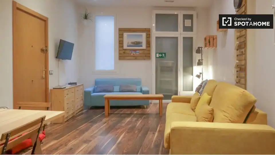 Wohnzimmer von Wohnung zur Miete in Madrid mit Klimaanlage, Heizung und Möbliert