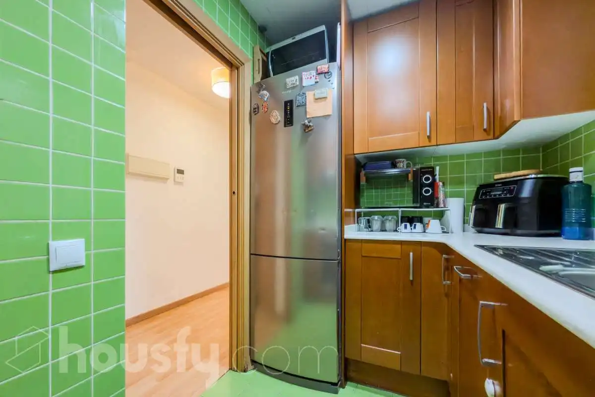 Kitchen of Flat for sale in Barcelona  with Air Conditioner, Parquet flooring and Terrace