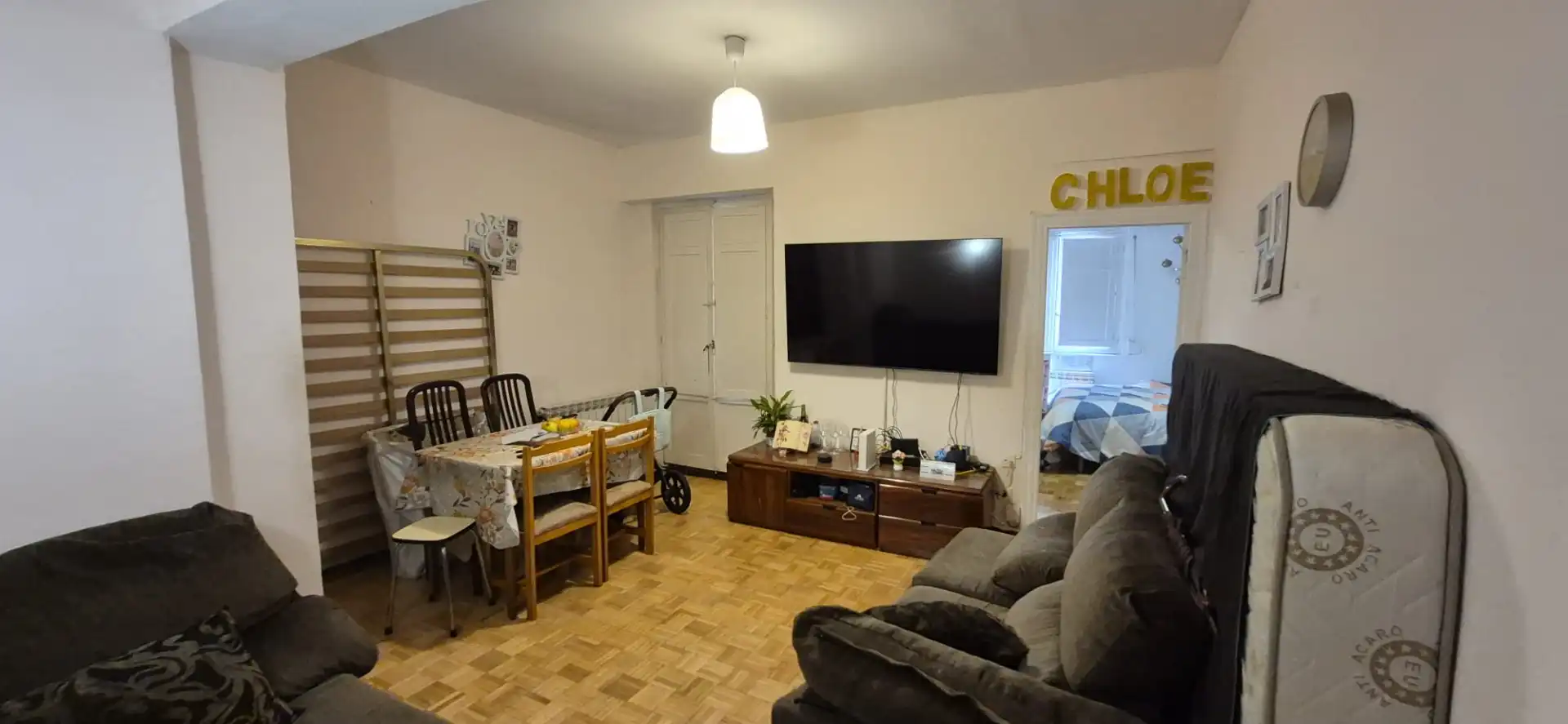 Living room of Flat for sale in Valladolid  with Heating, Parquet flooring and Terrace
