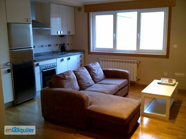 Living room of Flat for sale in Santiago de Compostela   with Heating, Storage room and Furnished
