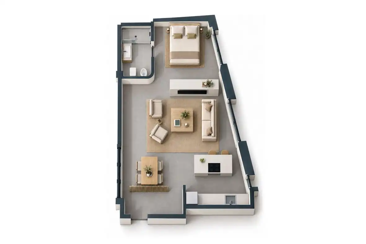 Dormitori de Apartament en venda en Sanlúcar la Mayor, Sevilla