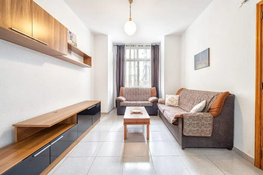 Living room of Flat for rent in Las Palmas de Gran Canaria  with Furnished, Washing machine and Microwave