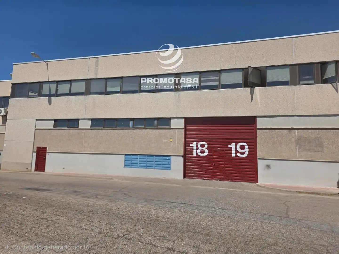 Außenansicht von Fabrikhallen zur Miete in Alcobendas mit Heizung