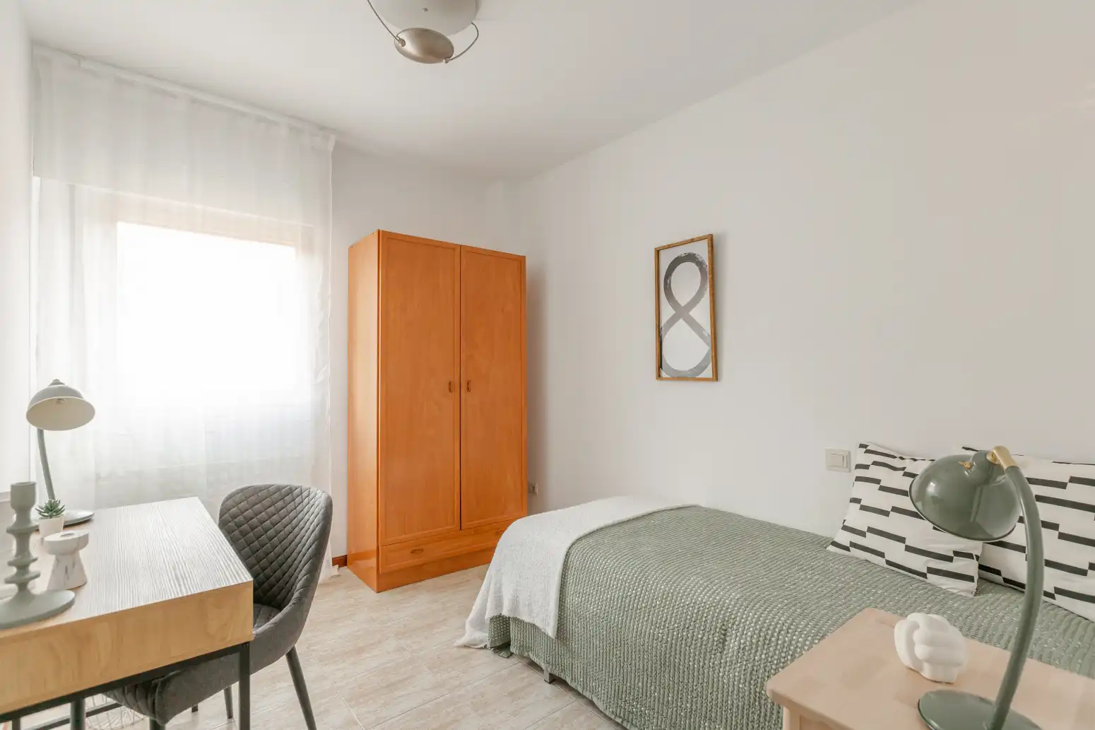Bedroom of Flat for sale in  Pamplona / Iruña  with Heating, Terrace and Storage room