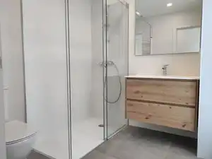 Bathroom of Flat for sale in Oleiros  with Heating, Terrace and Furnished