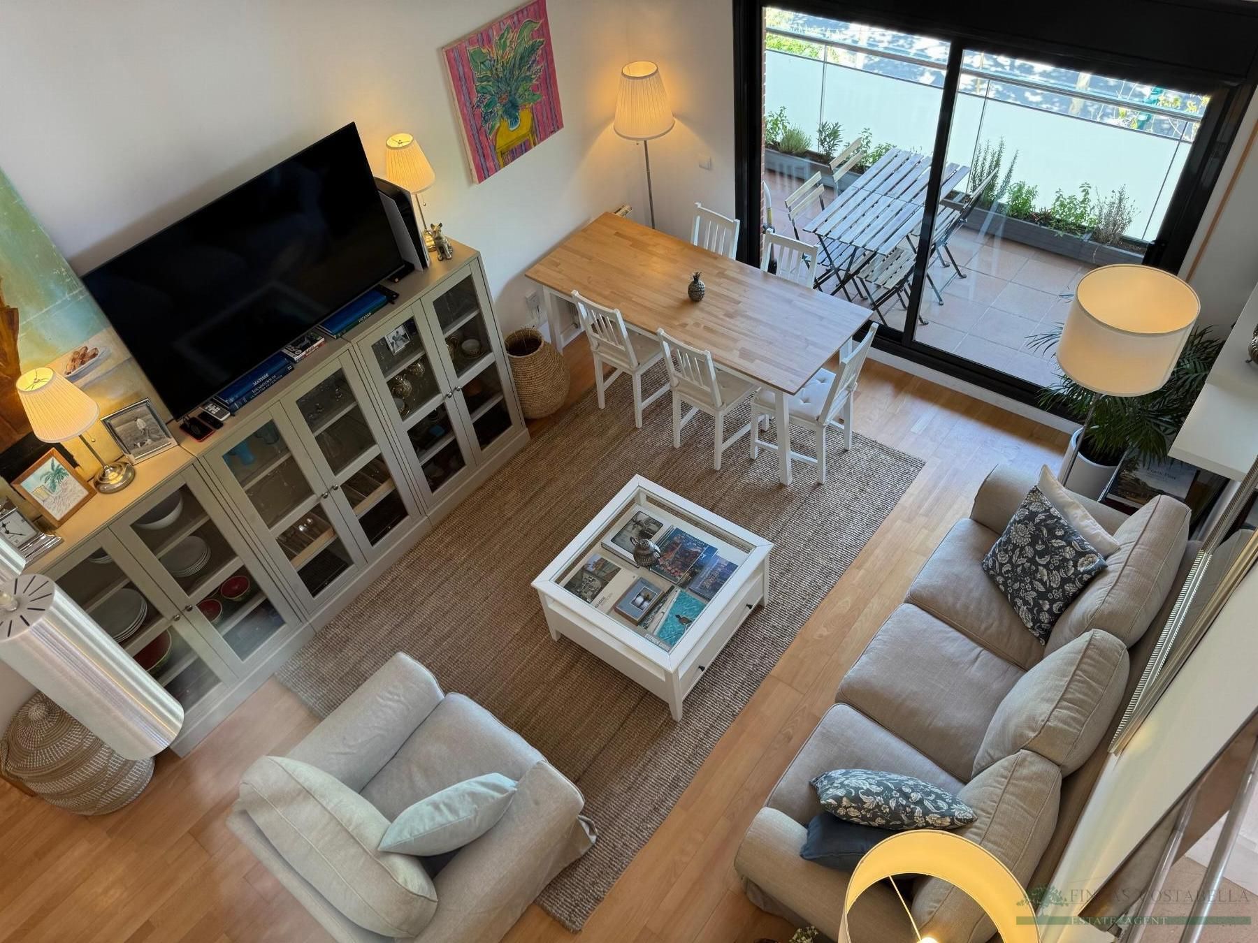Living room of Attic for sale in Castell-Platja d'Aro  with Air Conditioner, Heating and Parquet flooring