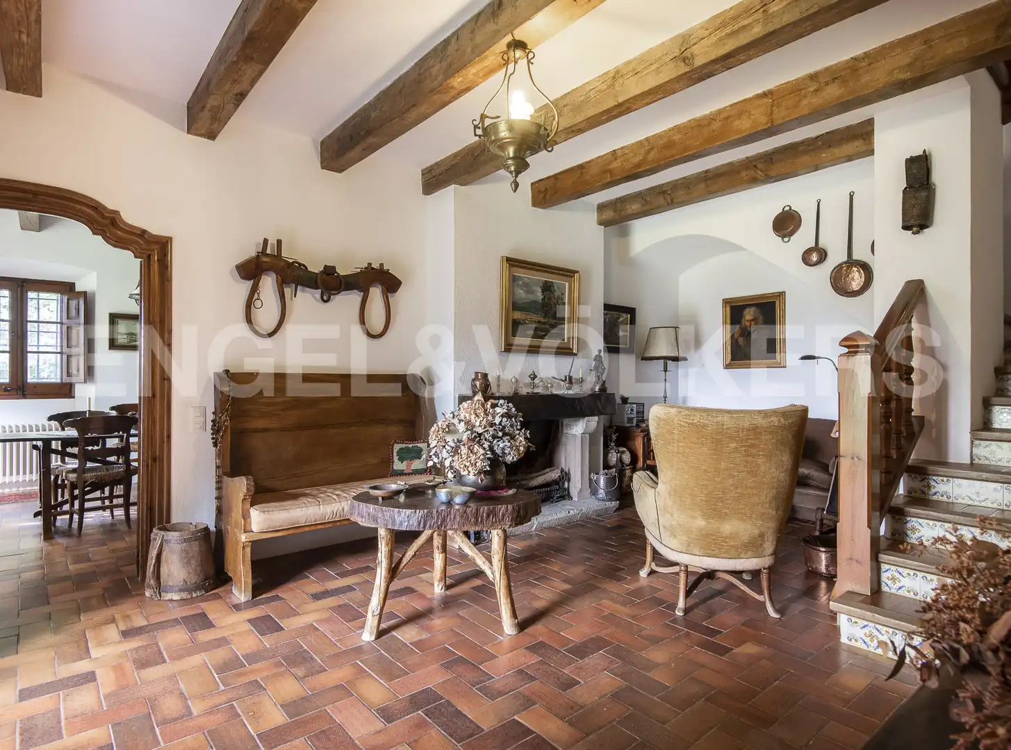 Wohnzimmer von Country house zum Verkauf in La Garriga mit Heizung und Schwimmbad