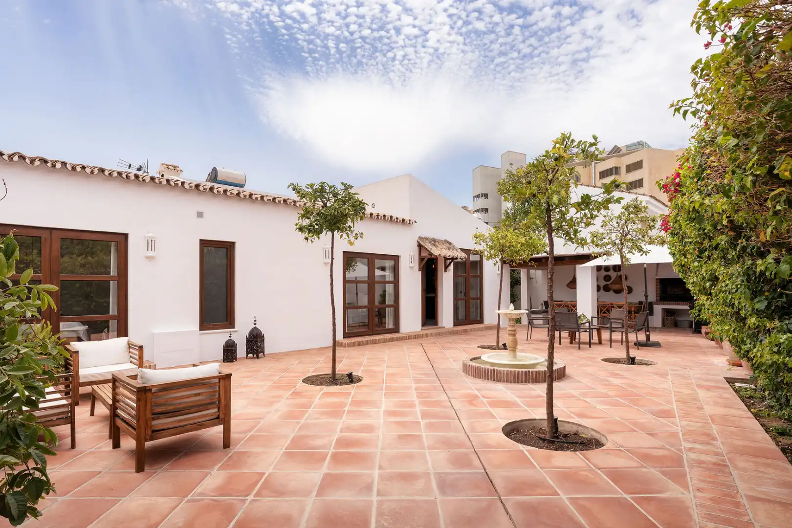 Terraza de Casa o chalet en venta en Estepona con Aire acondicionado, Jardín privado y Terraza