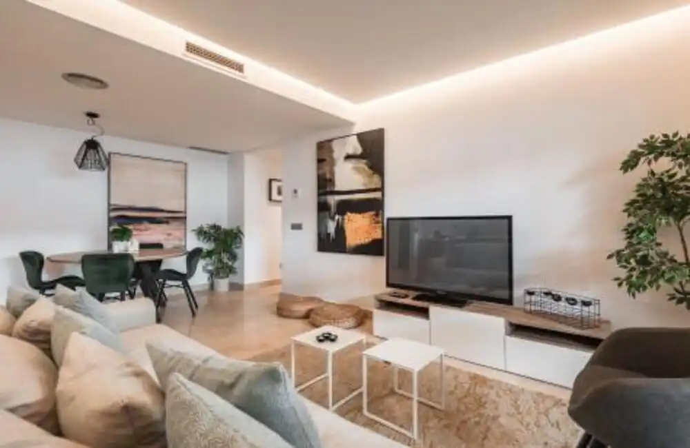 Living room of Apartments for rent in Marbella  with Air Conditioner, Terrace and Swimming Pool