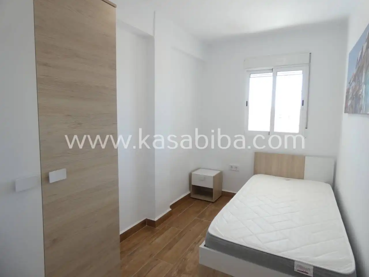 Schlafzimmer von Wohnung zur Miete in Valencia mit Klimaanlage, Heizung und Terrasse