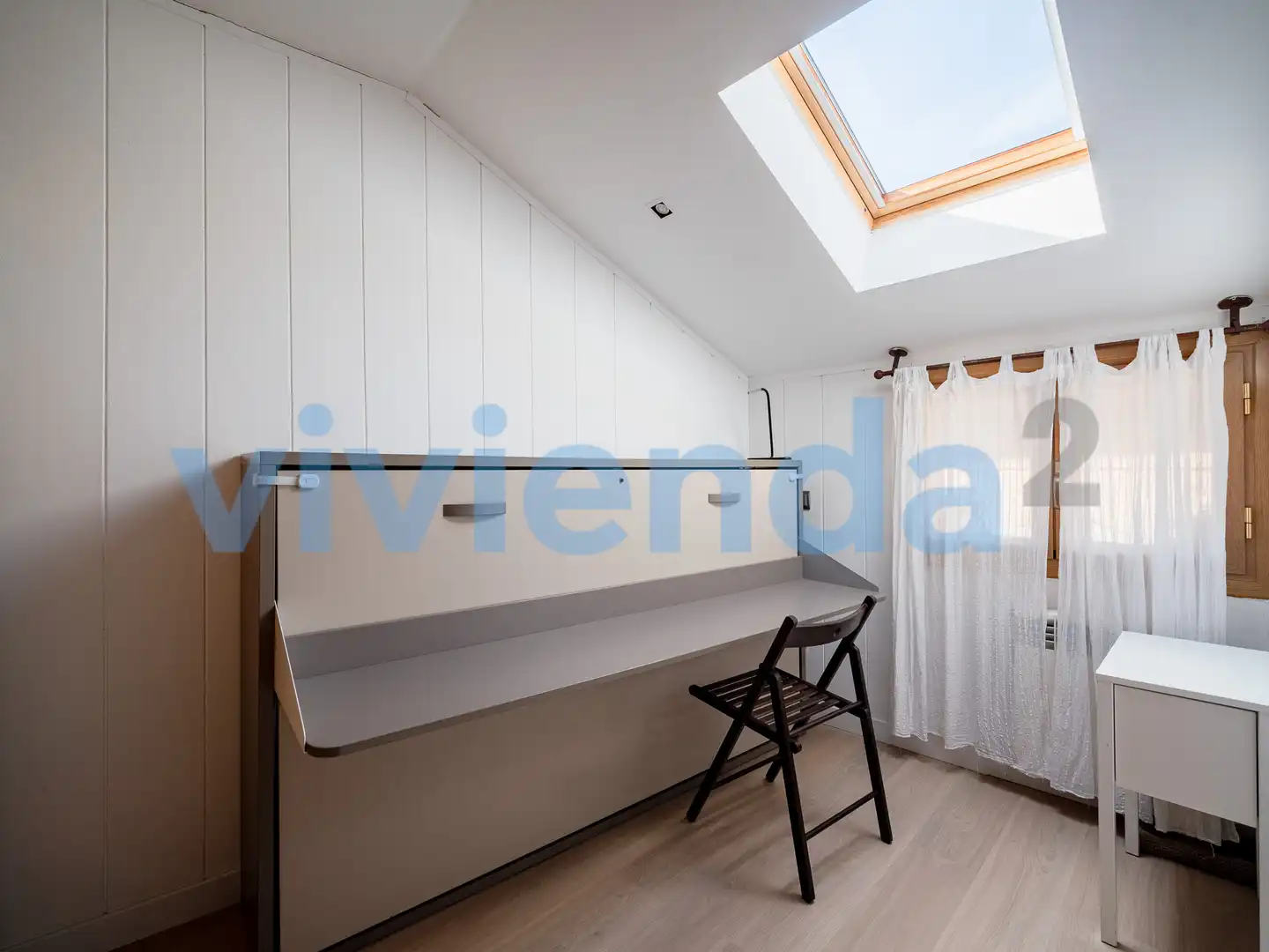 Schlafzimmer von Wohnung zur Miete in Madrid mit Klimaanlage und Heizung