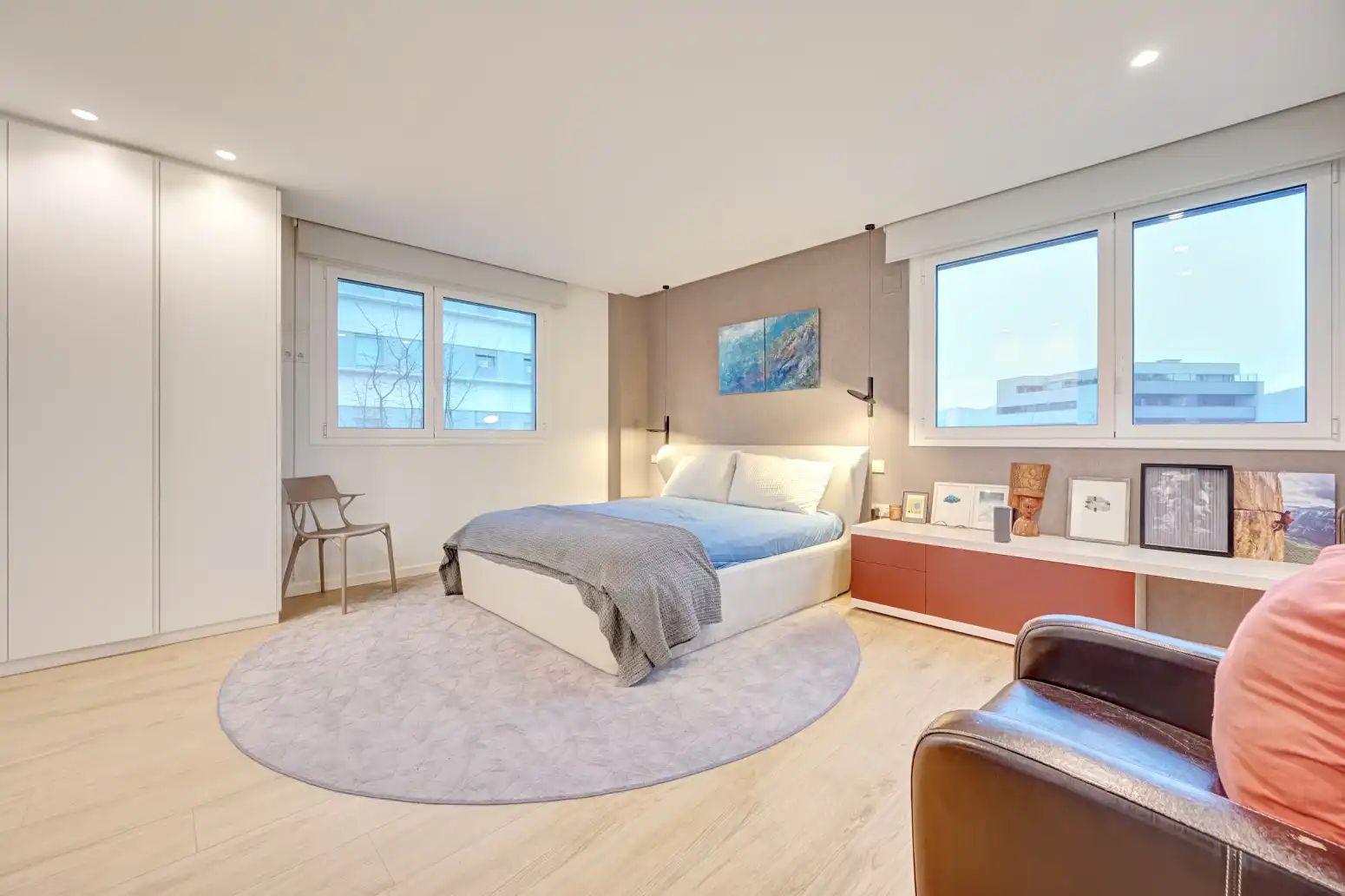 Schlafzimmer von Wohnung zum Verkauf in Burlada / Burlata mit Heizung, Terrasse und Abstellraum