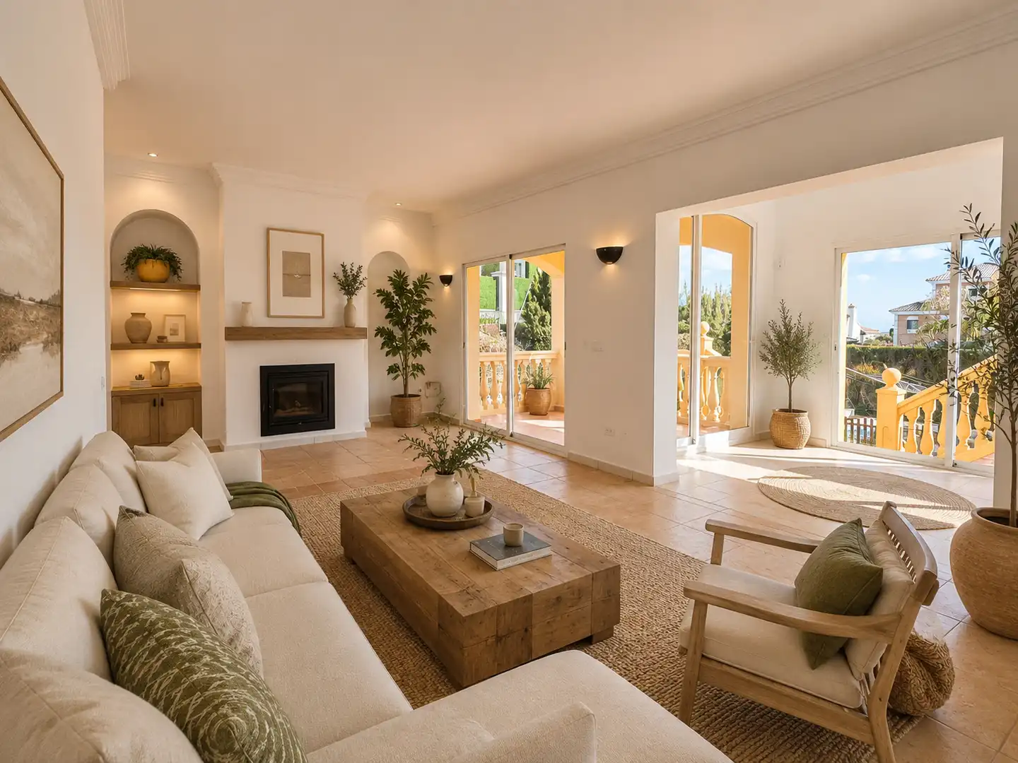 Wohnzimmer von Haus oder Chalet zum Verkauf in Coín mit Privatgarten, Terrasse und Abstellraum