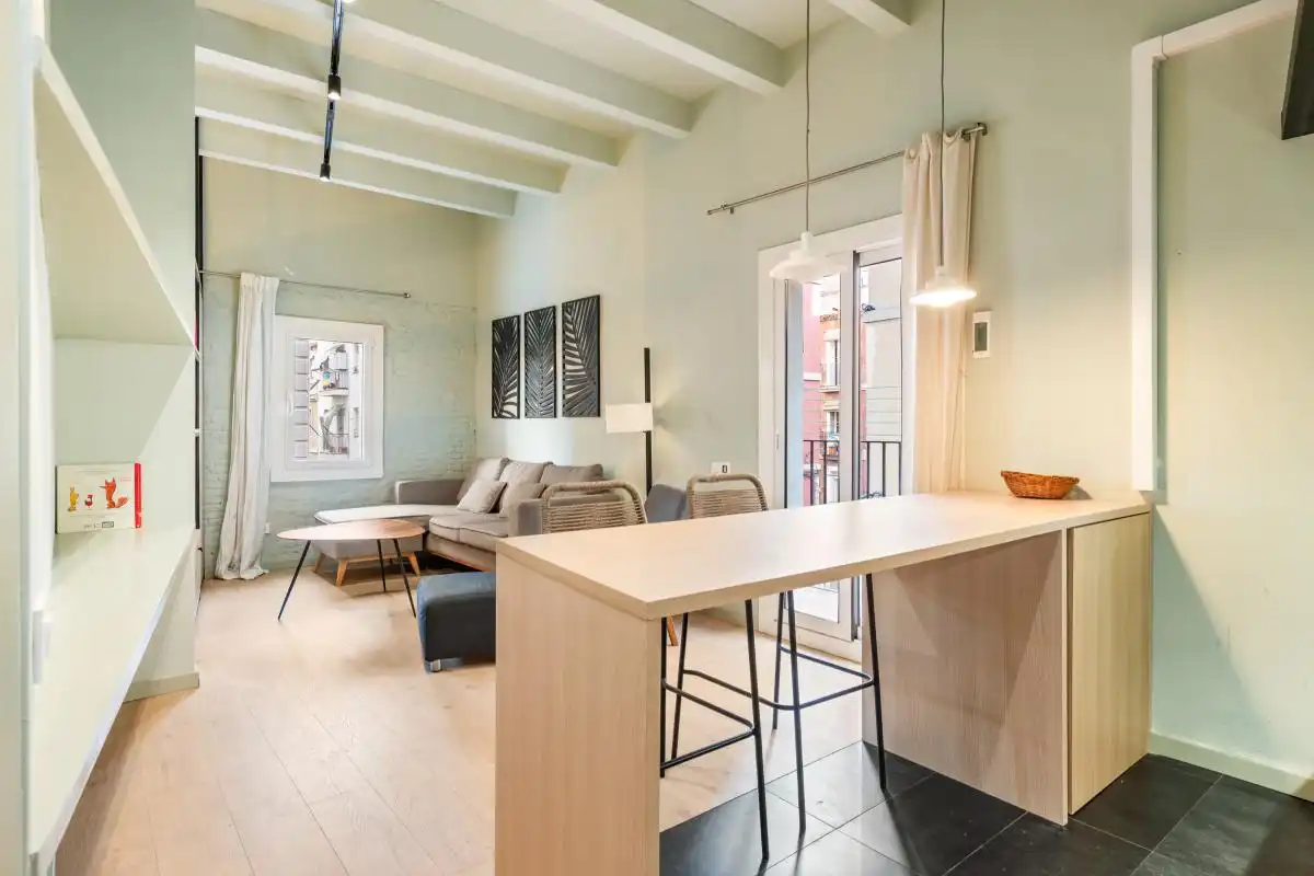 Sala de estar de Piso en venta en Barcelona con Aire acondicionado, Calefacción y Amueblado
