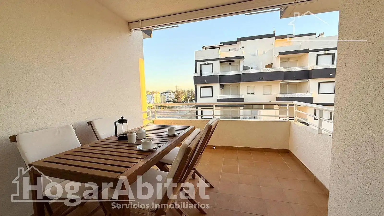 Terrace of Flat for sale in Piles  with Private garden, Terrace and Furnished