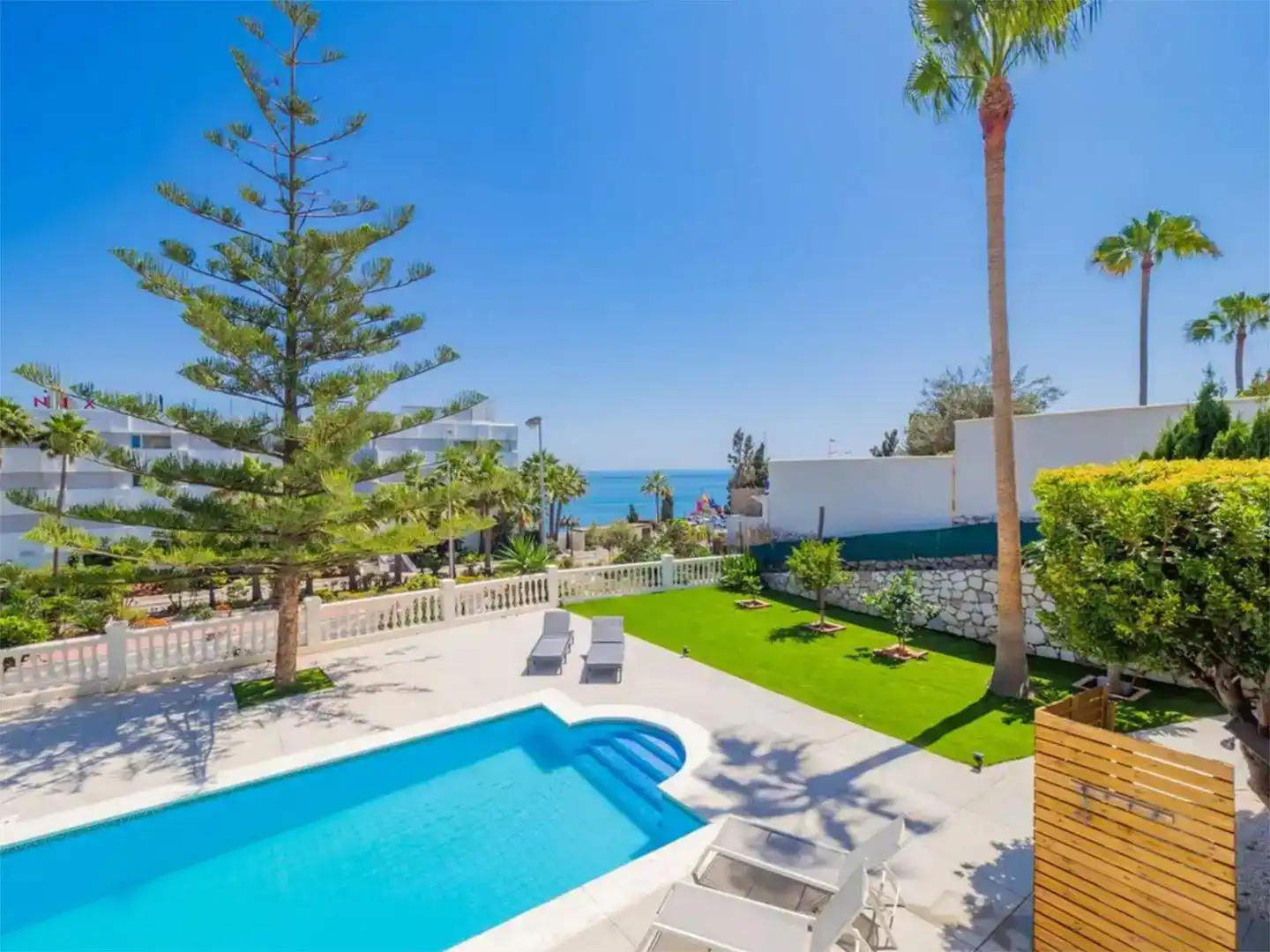 Piscina de Casa o chalet de alquiler en Benalmádena con Aire acondicionado, Jardín privado y Piscina