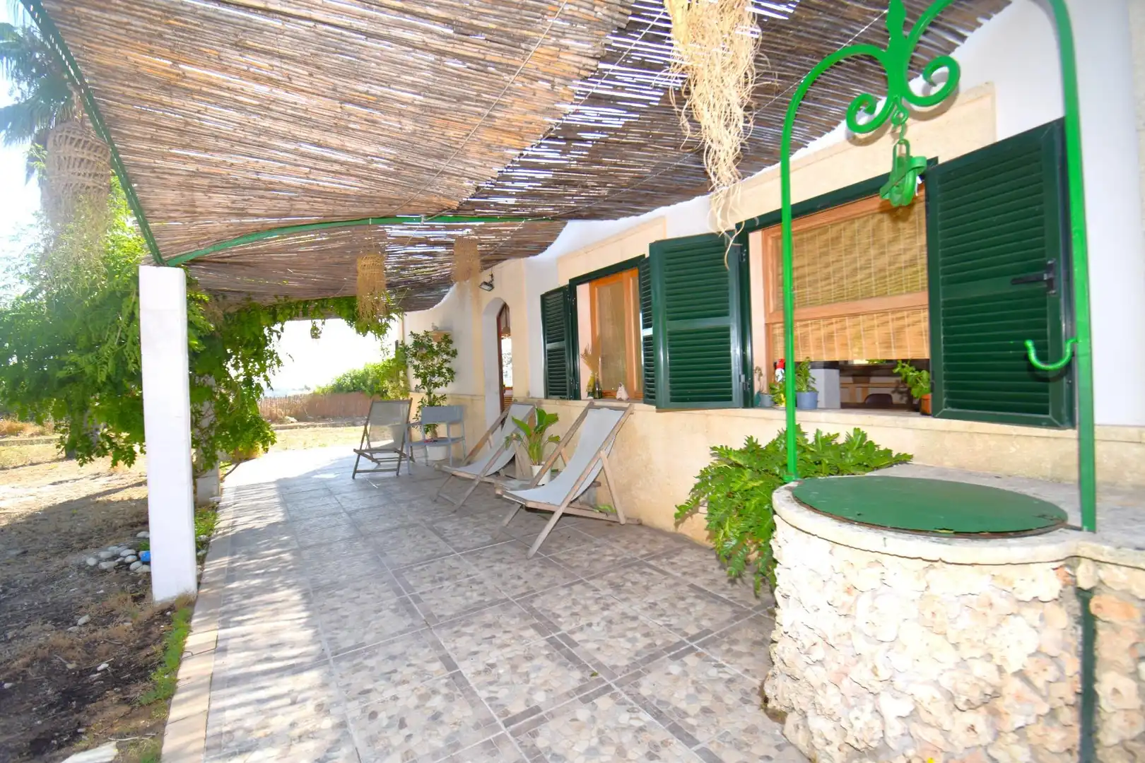 Terrassa de Finca rústica en venda en Lloret de Vistalegre amb Aire condicionat, Jardí privat i Terrassa