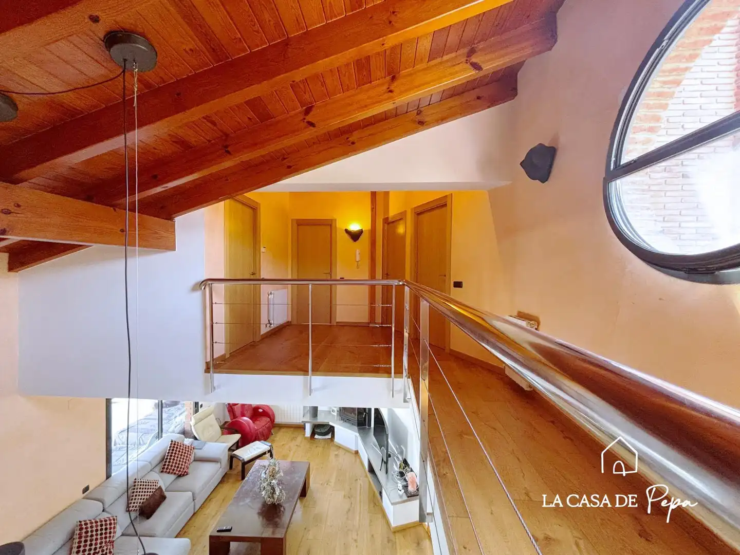 Wohnzimmer von Haus oder Chalet zum Verkauf in Begues mit Heizung und Schwimmbad