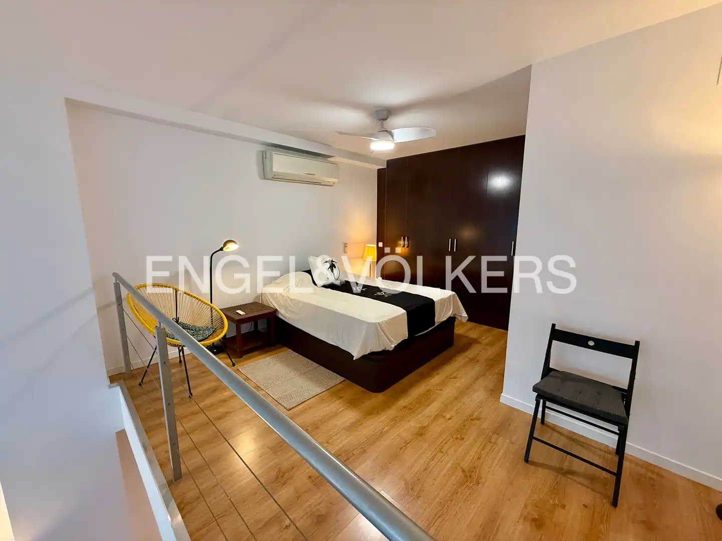 Schlafzimmer von Maisonette zur Miete in Madrid mit Klimaanlage, Heizung und Privatgarten