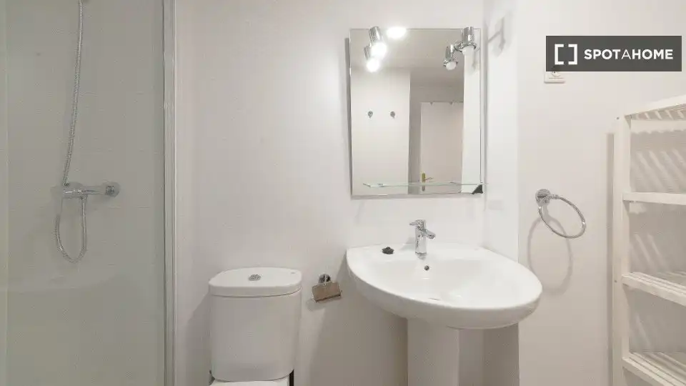 Baño de Piso para compartir en Madrid con Aire acondicionado, Calefacción y Amueblado