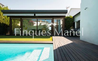 Terrassa de Casa o xalet en venda en Fontcoberta amb Aire condicionat, Terrassa i Piscina