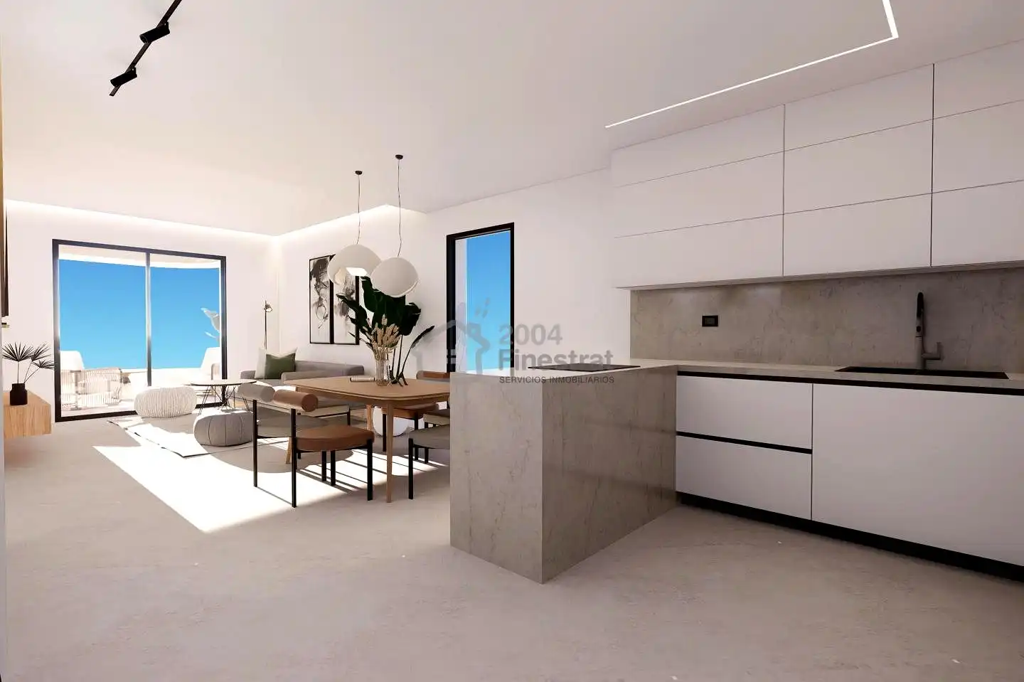 Cocina de Planta baja en venta en Finestrat con Terraza y Piscina comunitaria