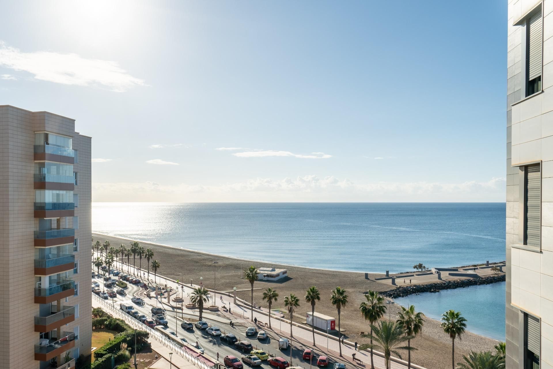 Exterior view of Flat for sale in  Almería Capital  with Air Conditioner, Private garden and Terrace