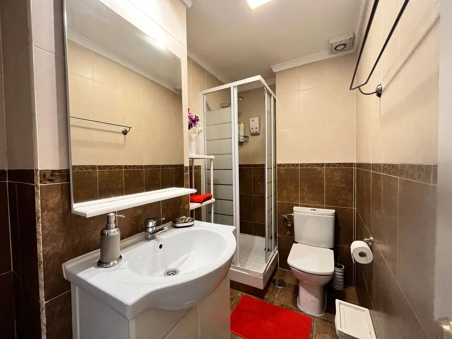 Baño de Piso de alquiler en Madrid con Aire acondicionado, Terraza y Amueblado