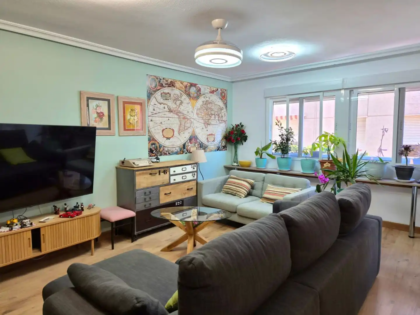 Wohnzimmer von Wohnung zur Miete in Águilas mit Klimaanlage und Balkon