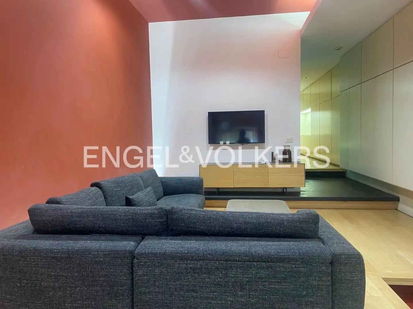 Sala d'estar de Planta baixa de lloguer en Barcelona amb Aire condicionat, Calefacció i Parquet