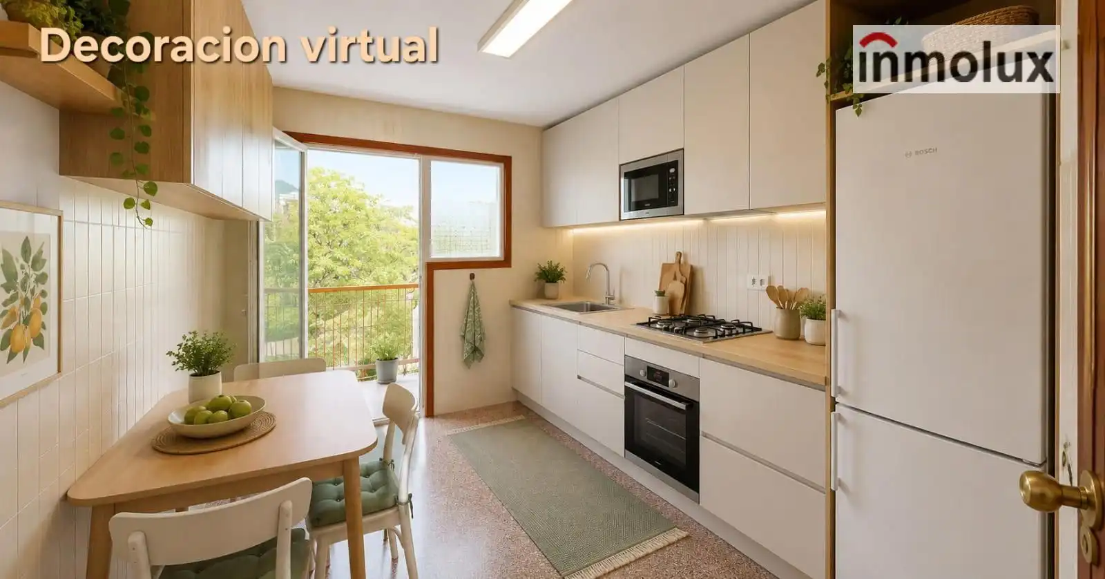 Küche von Wohnung zum Verkauf in Alicante / Alacant mit Klimaanlage, Heizung und Terrasse